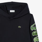 Lacoste Kids' Contrast Crocodile Hoodie - Navy Blue HDE - BLVD