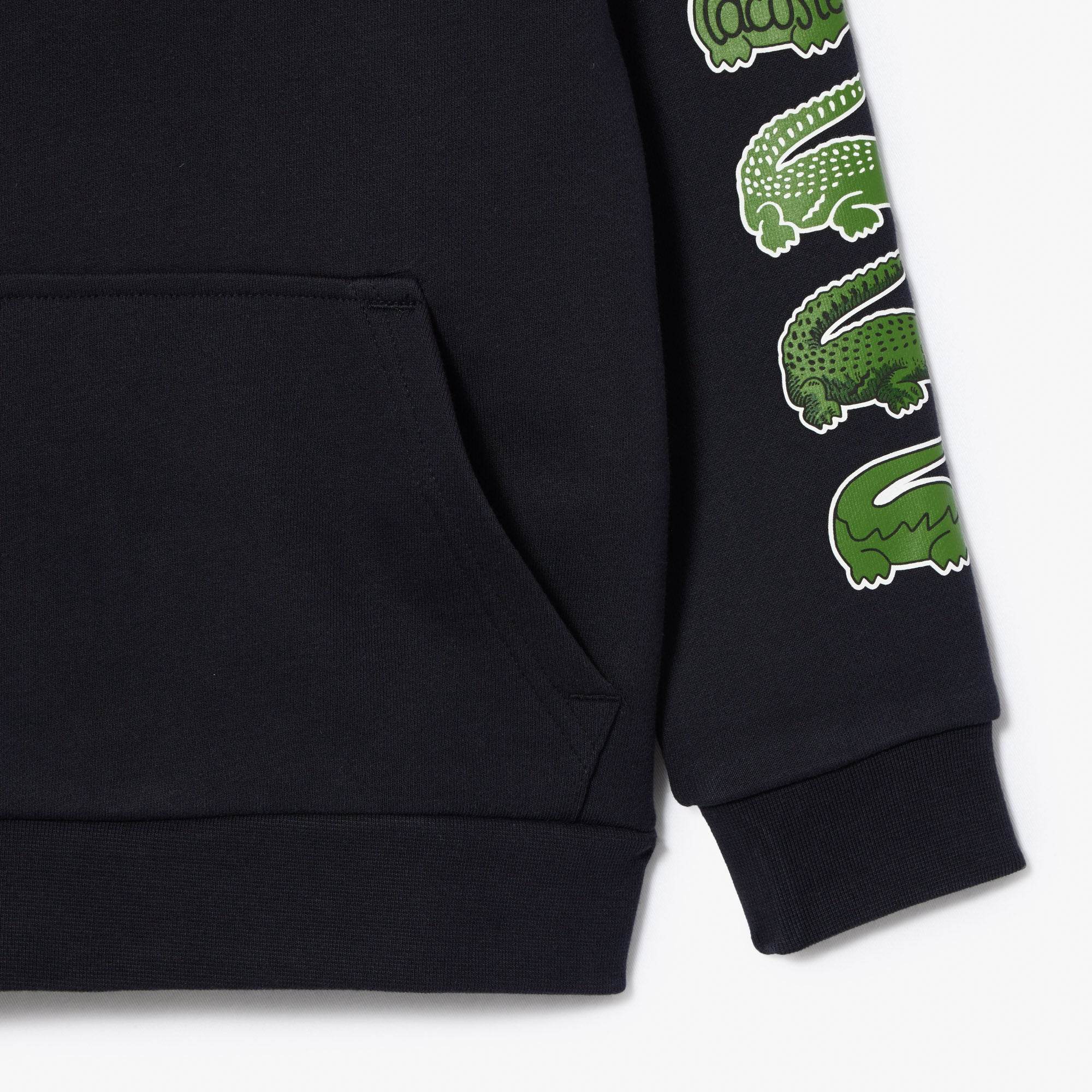 Lacoste Kids' Contrast Crocodile Hoodie - Navy Blue HDE - BLVD