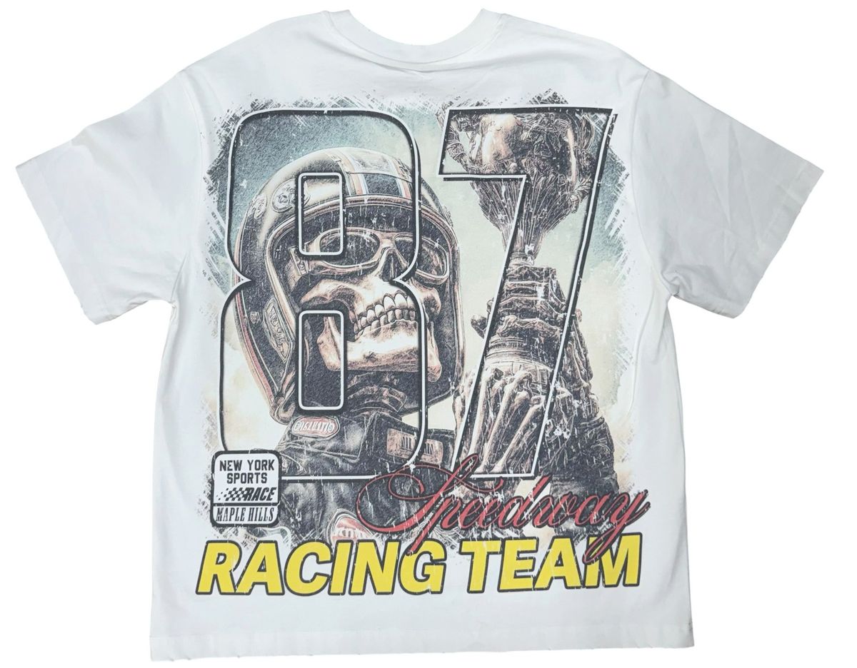 Space Ape - Skull Racing T-shirt  - White
