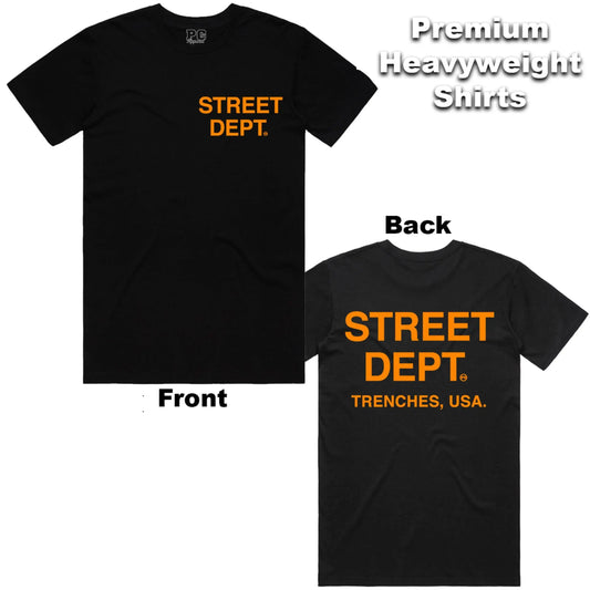 Pg Apparel Street Dept T-Shirt - Black Orange - BLVD