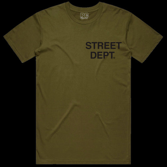 Pg Apparel Street Dept Men T-shirt - Olive (Army Green)
