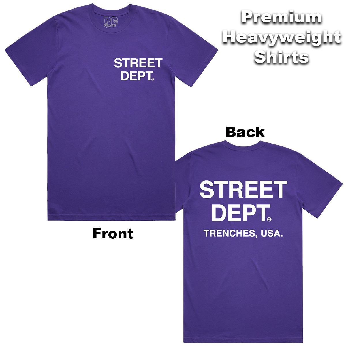 Pg Apparel Street Dept Men T-shirt -   Purple w/ White Planet Grapes