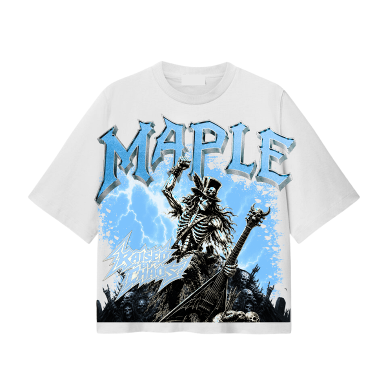 Space Ape - Skull Rockstar T-shirt - Dirty White