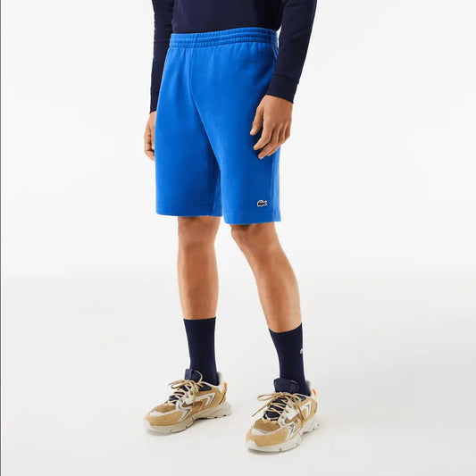 Lacoste Men's Organic Brushed Cotton Fleece Shorts - Blue KXB - BLVD