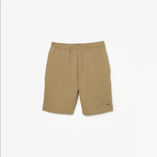Lacoste Men's Organic Brushed Cotton Fleece Shorts - Beige CB8 - BLVD