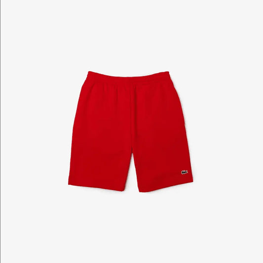Lacoste Men's Organic Brushed Cotton Fleece Shorts - Red 240 - BLVD