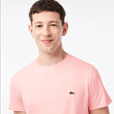 Men’s Lacoste Crewneck Pima Cotton Jersey T-shirt - Light Pink KF9 - BLVD