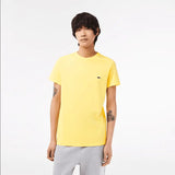 Men’s Lacoste Crewneck Pima Cotton Jersey T-shirt - Yellow 107 - BLVD