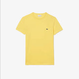 Men’s Lacoste Crewneck Pima Cotton Jersey T-shirt - Yellow 107 - BLVD