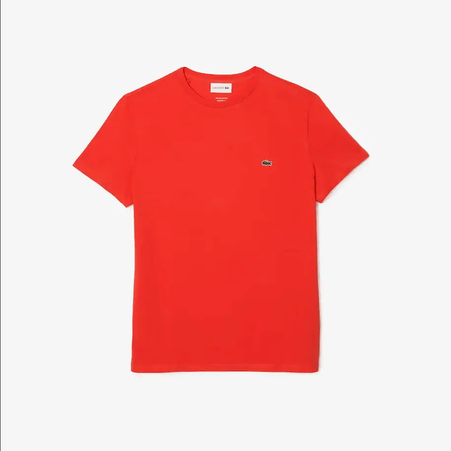 Men’s Lacoste Crewneck Pima Cotton Jersey T-shirt - Watermelon 02K - BLVD