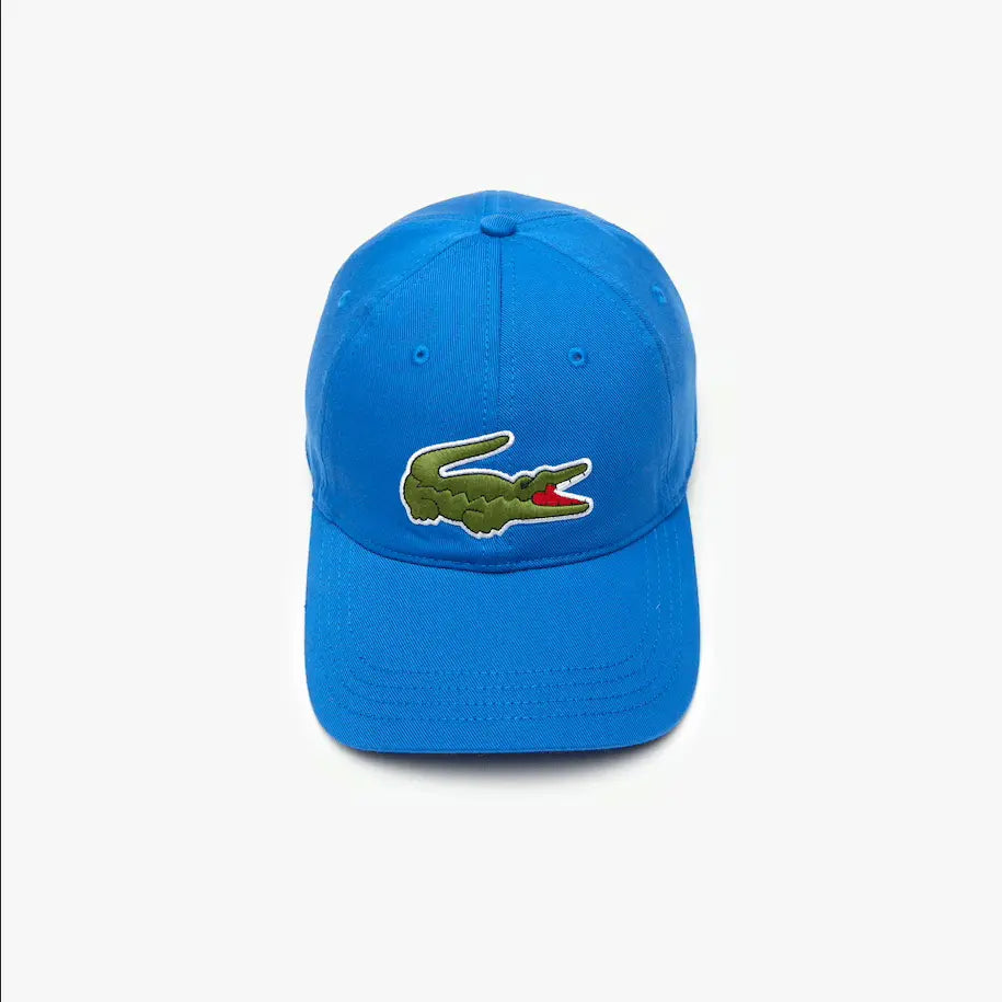 Men's Lacoste Unisex Adjustable Organic Cotton Twill Cap - Blue KXB - BLVD