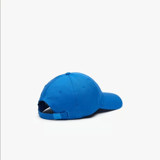 Men's Lacoste Unisex Adjustable Organic Cotton Twill Cap - Blue KXB - BLVD