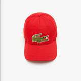 Men's Lacoste Unisex Adjustable Organic Cotton Twill Cap - Red 240 - BLVD