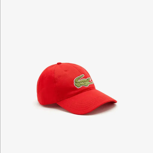 Men's Lacoste Unisex Adjustable Organic Cotton Twill Cap - Red 240 - BLVD