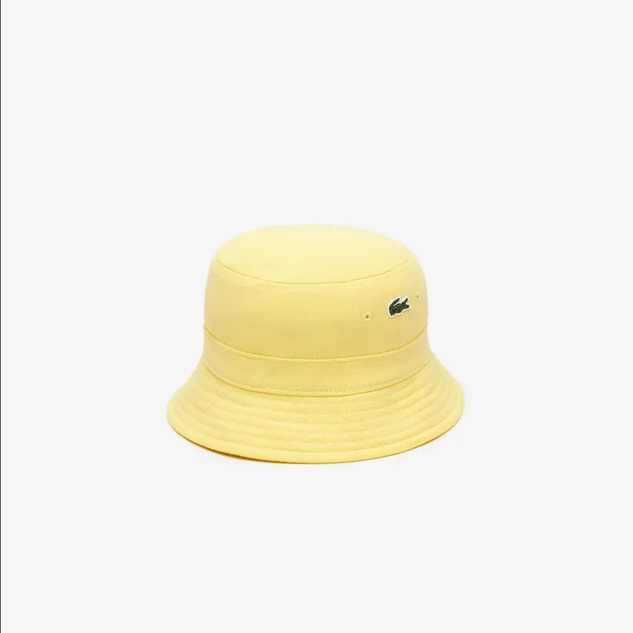 Men's Lacoste Unisex Organic Cotton Bucket Hat - Yellow 107 - BLVD
