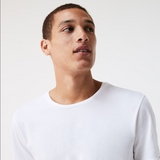 Lacoste Men's Crew Neck Cotton T-Shirt 3-Pack - White