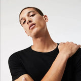 Lacoste Men's Crew Neck Cotton T-Shirt 3-Pack - Black - BLVD