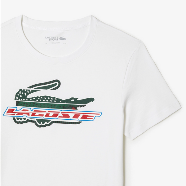 Lacoste Men’s SPORT Regular Fit Organic Cotton T-Shirt - White 001