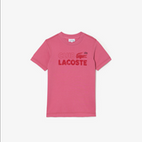 Lacoste Kids’ Branded Print Organic Cotton T-Shirt & Shorts Set - Pink 2R3