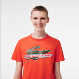 Lacoste Men’s SPORT Regular Fit Organic Cotton T-Shirt - Watermelon 02K