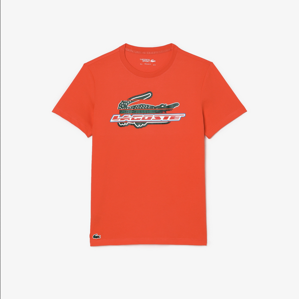 Lacoste Men’s SPORT Regular Fit Organic Cotton T-Shirt - Watermelon 02K