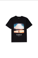 Purple Brand Men Sunset Black T-Shirt - P104-TBBS323
