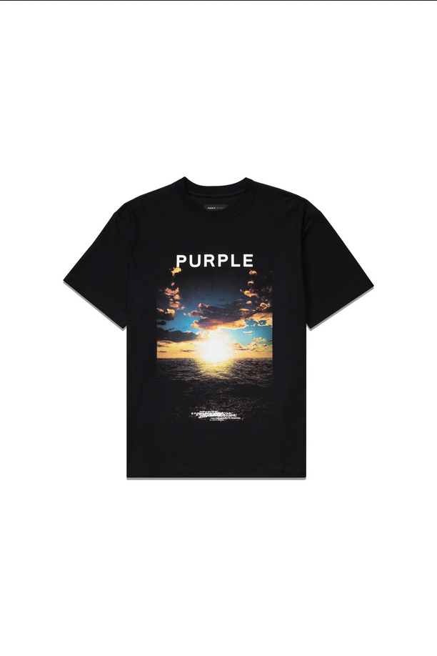 Purple Brand Men Sunset Black Beauty T-shirt - P104-TJSS323