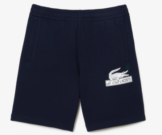 Lacoste Men’s Unbrushed Organic Cotton Fleece Shorts - Navy 166