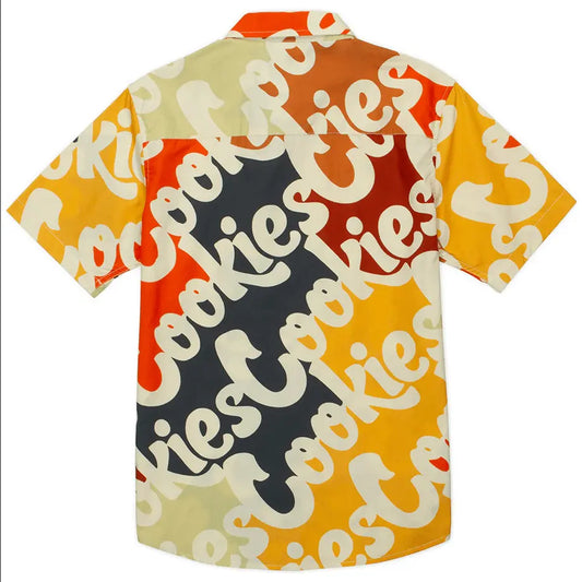 Cookies Continental All Over Print S/S Woven Shirt & Short Set - Cream - BLVD
