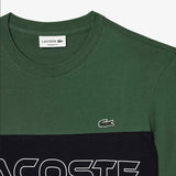 Lacoste Men's Regular Fit Printed Colorblock T-Shirt - Green / Navy kzi - BLVD
