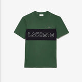 Lacoste Men's Regular Fit Printed Colorblock T-Shirt - Green / Navy kzi - BLVD
