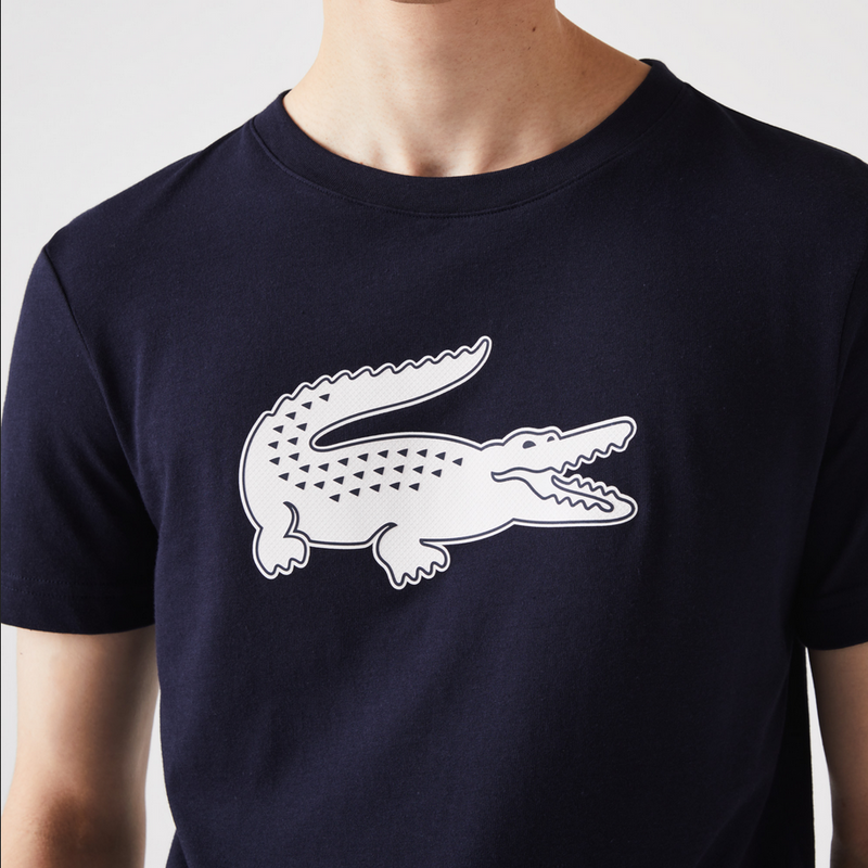 Lacoste  Men's SPORT 3D Print Croc Jersey T-Shirt - Navy / White 525