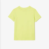 Lacoste Kids' Plain Cotton Jersey T-Shirt - Flashy Yellow - BLVD