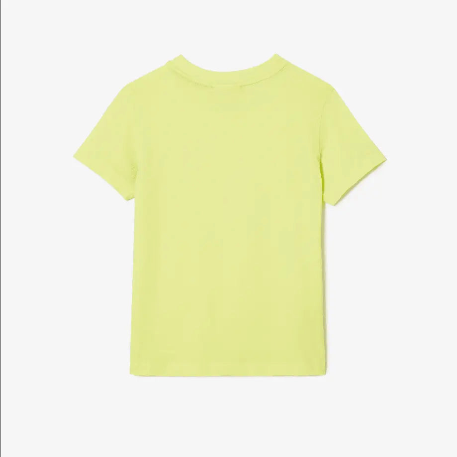 Lacoste Kids' Plain Cotton Jersey T-Shirt - Flashy Yellow - BLVD
