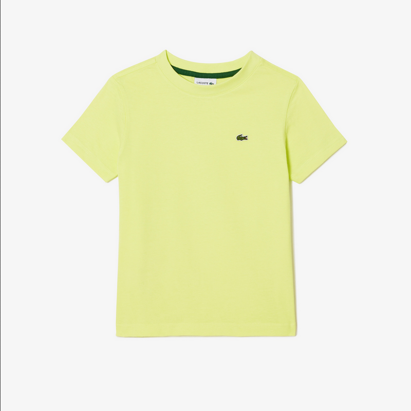 Lacoste  Kids' Plain Cotton Jersey T-Shirt  - Flashy Yellow