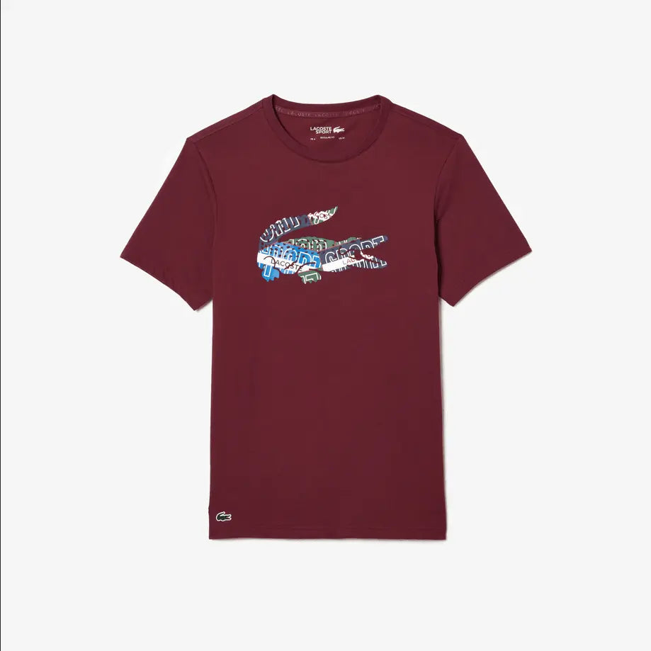 Lacoste Men's SPORT Cotton Jersey T-Shirt - Bordeaux Yup - BLVD