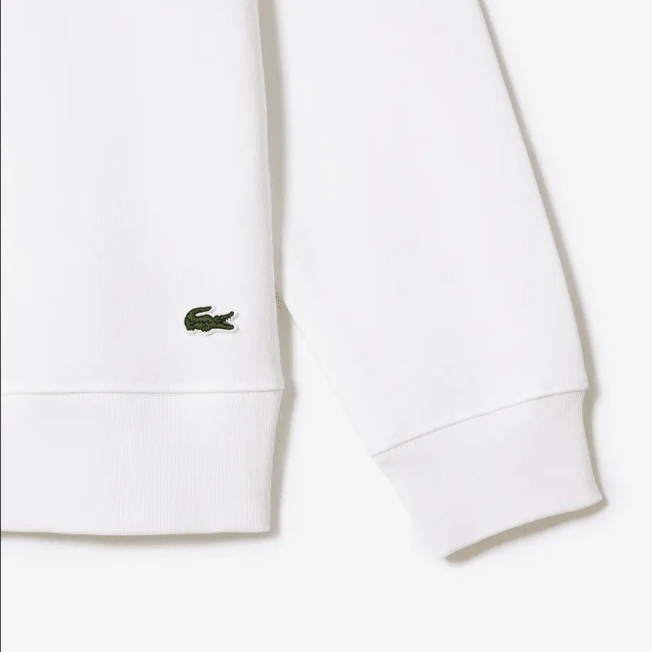 Lacoste Men's Classic Fit Cotton Fleece Sweatshirt - White 001 - BLVD