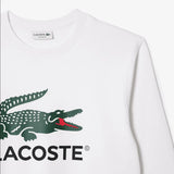 Lacoste Men's Classic Fit Cotton Fleece Sweatshirt - White 001 - BLVD