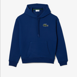 Lacoste Unisex Loose Fit Hooded Organic Cotton Sweatshirt - Navy F9F