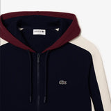 Lacoste Men's Colorblock Zip-Up Hoodie & Jogger Set - Navy Maroon White PIG - BLVD