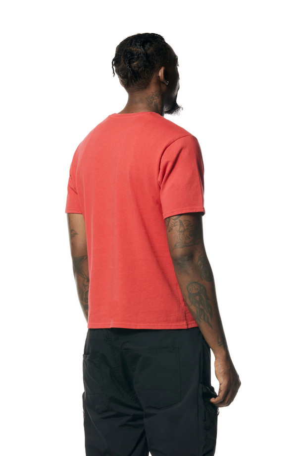 Smoke Rise Graphic Washed T-Shirts - Red