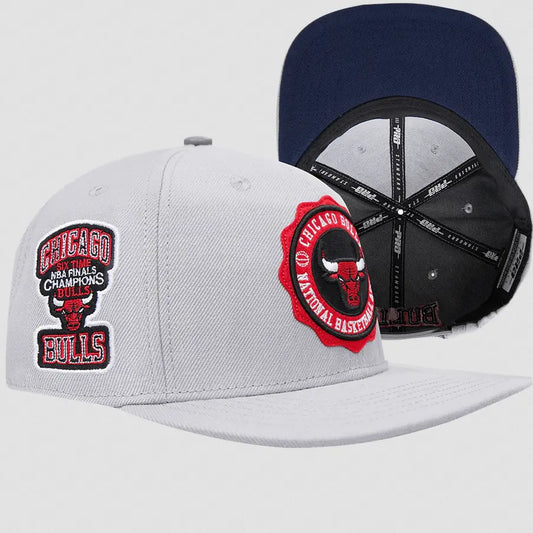 Pro Standard - Chicago Bulls Crest Emblem Wool Snapback Hat - Gray - BLVD