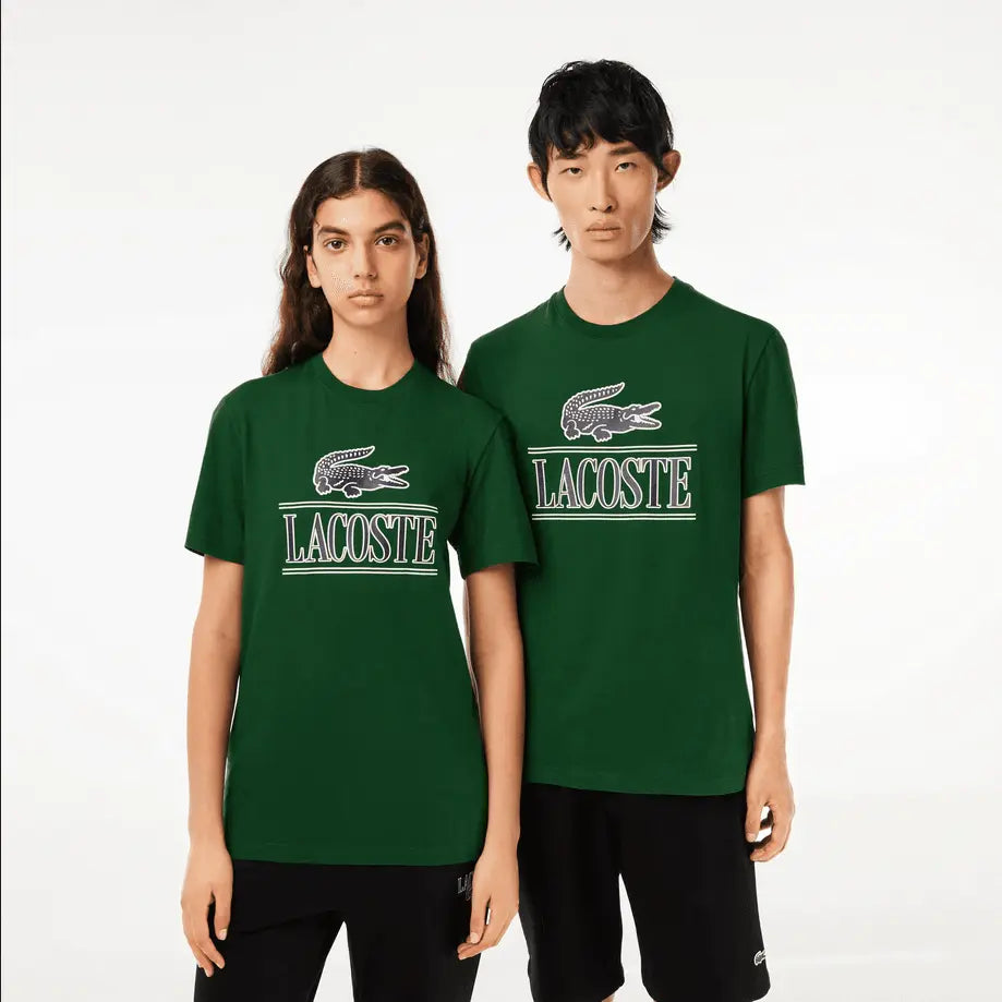 Lacoste Unisex Regular Fit Heavy Cotton Jersey T-Shirt - Green Navy 132 - BLVD