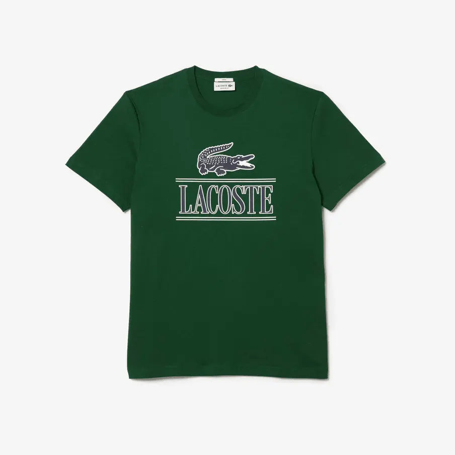 Lacoste Unisex Regular Fit Heavy Cotton Jersey T-Shirt - Green Navy 132 - BLVD