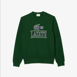 Lacoste Cotton Fleece Branded Sweatshirt - Green Navy 132 - BLVD