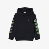 Lacoste Kids' Contrast Crocodile Hoodie - Navy Blue HDE - BLVD