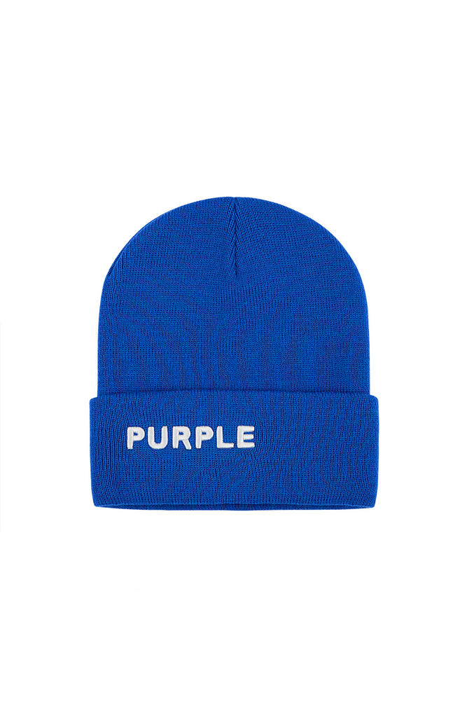 Purple Brand Acrylic Beanie - Royal Blue