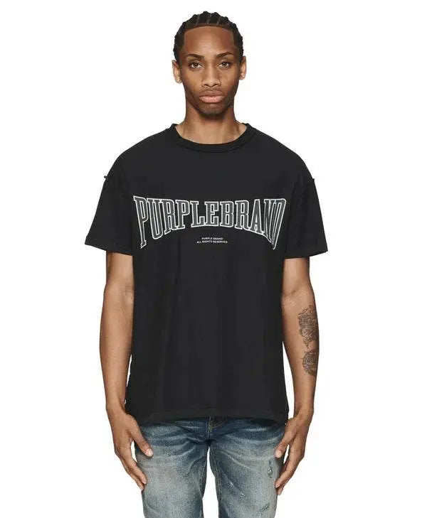 Purple Brand Heavyweight T-Shirt - Black - P101-JHBB224 - BLVD