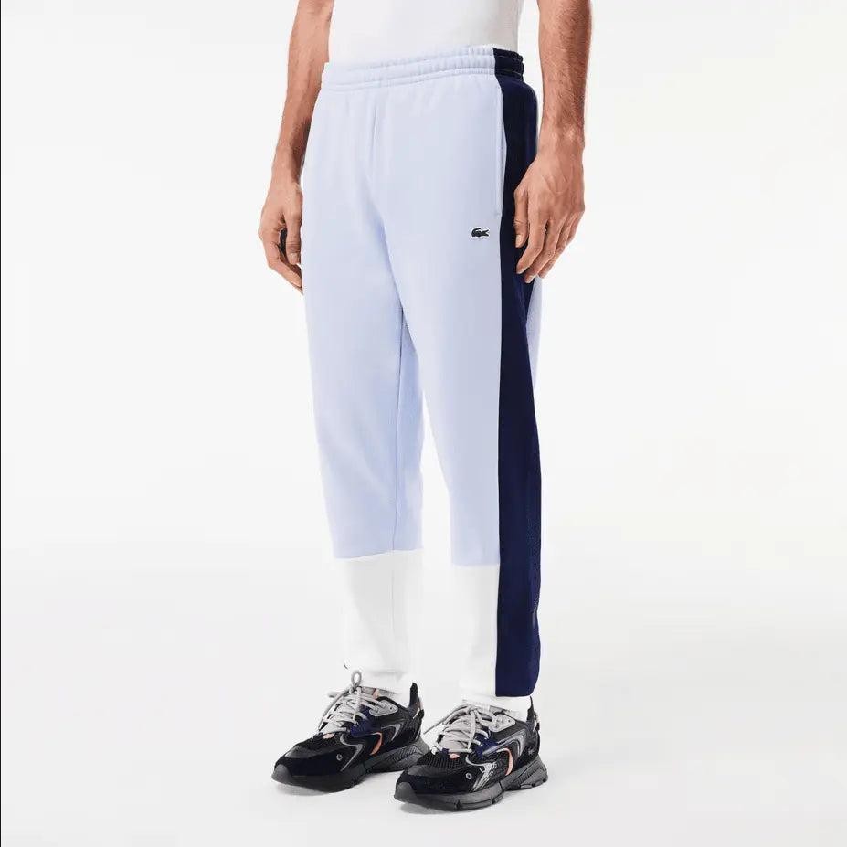 Lacoste Men's Colorblock Zip-Up Hoodie & Jogger Set - Light Blue Navy Blue White IHI - BLVD