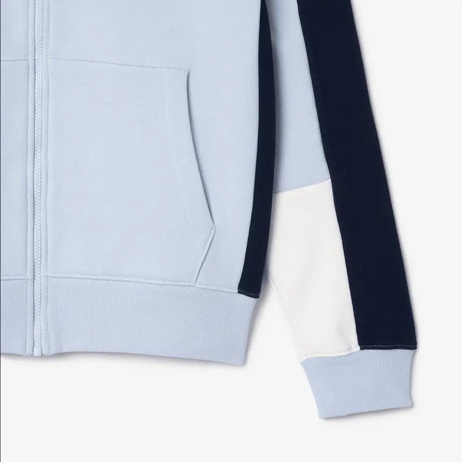 Lacoste Men's Colorblock Zip-Up Hoodie & Jogger Set - Light Blue Navy Blue White IHI - BLVD